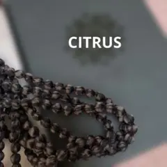 CITRUS シルクボールネックレス　コットン　 約430㎝　チャコールブラック