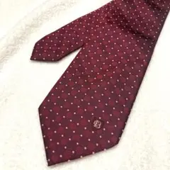 【美品】　ブラックレーベルクレストブリッジ ネクタイ シルク ドット　赤