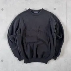 90s 紺タグ　OLD UNIQLO クルーネック　ニット　ブラック　y2k
