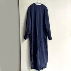 ACUTA【アクータ】バンドカラーシャツワンピース ネイビー M〜L ゆったりのサムネイル