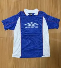 90s UMBRO アクロス製 ゲームシャツ 襟付き 10番 ブロークコアY2K