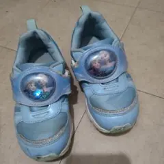 女の子　アナ雪　アナと雪の女王　水色　靴　運動靴　光る　18 18.0
