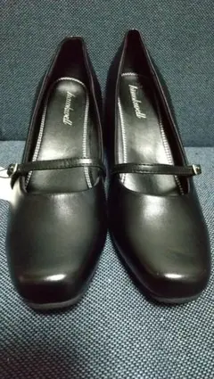 ブラック ストラップ付き ハイヒール25.5cm