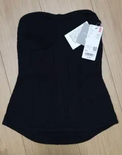 新品未使用　UNIQLO　マメクロ　3Dスフレヤーンリブビスチェ　黒 XS/S