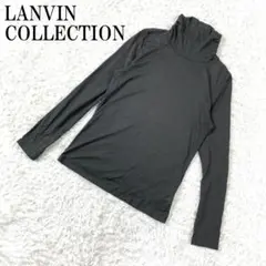 ランバンコレクション トップス シルク 綿 ハイネック グレー 38 B238