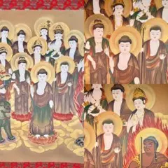 合羽刷り 青面金剛 庚申」彩色木版刷り 1枚||和本古典籍江戸時代仏教
