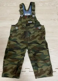 ミキハウスダブルビー　迷彩オーバーオール サロペット