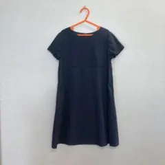 ユニクロ　半袖　クルーネックワンピース　130 ネイビー