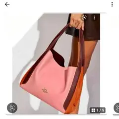 COACH ショルダーバッグ ピンク/オレンジ 保存袋付き