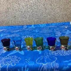 津軽びいどろ 手作りグラス 浪漫硝子 琉球ガラス 三脚 三又 脚付き5個