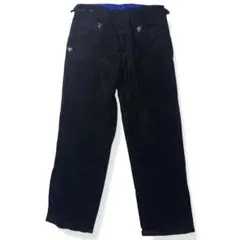 ヴィンテージ ロガーパンツ ブラック 古着 レザー コーデュロイパンツ 太畝