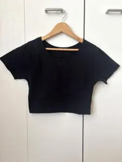 one way ブラック ショート丈 シンプル Tシャツ Fのサムネイル