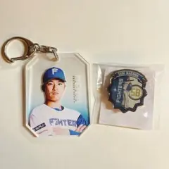 奈良間大己 キーホルダー ピンバッジ ファイターズ