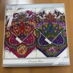 新品未使用箱入り　Christian Dior ハンカチ 2枚セット