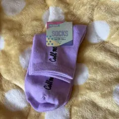 キッズソックス ラベンダー 19-24cm 新品