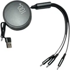 【新品】巻取式 3in1 USB Type-C 充電ケーブル 100W 急速充電