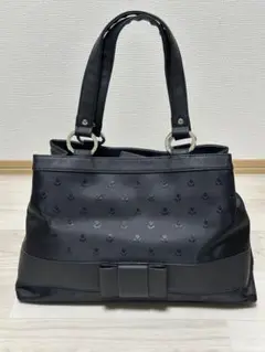 PRIVATE LABEL ブラック ハンドバッグ トート リボン フォーマル