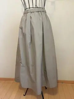 無印良品 MUJI たっぷりギャザー フレアスカート M-L