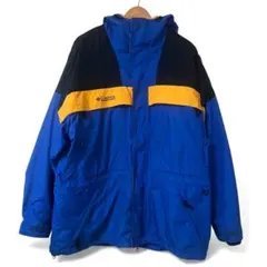 古着Columbia 3WAY ジャケット XL ブルー×イエロー 90s