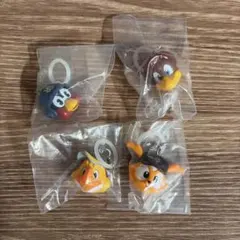 プロ野球マスコット　めじるしアクセサリー　ガチャガチャ　4個セット　つば九郎