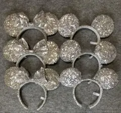 ディズニー　カチューシャ　スパンコール　まとめ売り　ミッキーミニー　シルバー