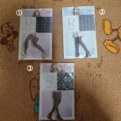 ATSUGI 幾何学模様ストッキング L-XLサイズ