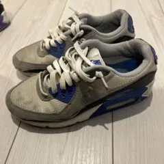 最終値下げNike スニーカー グレー/ブルーホワイト　エアマックス90