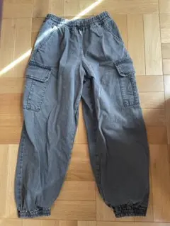 GU グレー カーゴパンツ