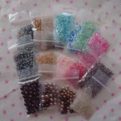 ビーズセット 多色 さまざまなサイズ