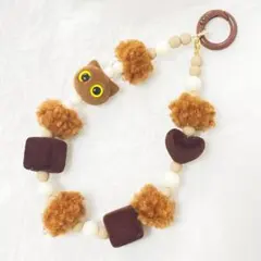 ビーズストラップ/キーホルダー　バッグチャーム ハンドメイドNO.423