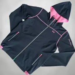 アンダーアーマー　レディースM フード付ウインドブレーカー 2WAY袖切替可