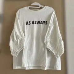 Samansa Mos2 バルーン袖Tシャツ ホワイト