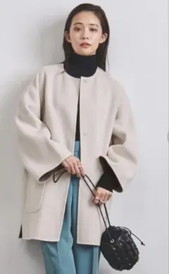 新品）UNITED ARROWS バイカラー リバー ミドルコート 2025AW 2025年