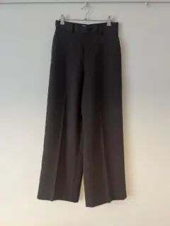 BY ツイルハイウエストストレートワイドパンツ