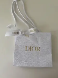 Dior ホワイトショップ袋 ショッパー　リボン