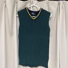 Polo by Ralph Lauren ダークグリーン Vネックベスト