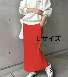 アンドミー　セルフカット　リブロングタイトスカート
