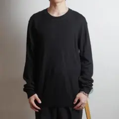 adidas カシミヤシルク混ラインステッチニットセーター ブラック/VW452のサムネイル