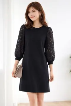 美品※ROPE' PICNIC ブラック レースワンピース 38