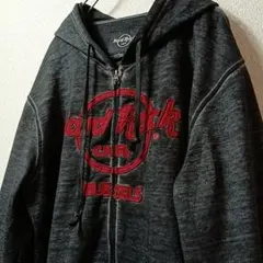アメリカ古着 Hard Rock CAFE ジップアップパーカー XL