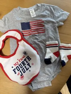 carter's 半袖ロンパース&スタイ&靴下