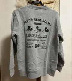 ミッキーマウス トレーナーグレー Mサイズ