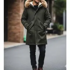 STUDIOUS モッズコート カーキ フード・ライナー着脱可能