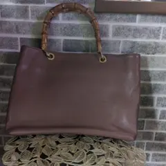 Carol J バンブーハンドルバック ハンドバッグ イタリア製 「GIANNI NOTARO Carol J.」 2WAY パネル