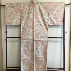 小紋　紬　更紗模様　身丈168　裄67　正絹　着物　024tz 小紋 紬 更紗模様 身丈168 裄67 正絹 着物 024tz 小紋 紬 更紗模様