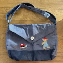 ファミリア　幼稚園バッグ　ショルダー　デニムバッグ