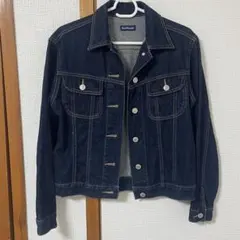【美品】デニムジャケット Gジャン 濃紺 シンプル レディース 春秋