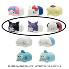 サンリオキャラクターズ　インテリアミニフィギュア　寝　クロミ　ポチャッコ　３種