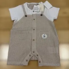 サロペット風 半袖ロンパース 60-70cm