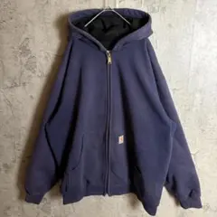 カーハート メキシコ製 J149 サーマルライナー ジップパーカー ナス紺 XL
